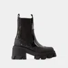 Ganni Bottes Cleated Mid Chelsea -  - Cuir Synthétique - Noir In Black