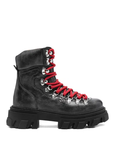Ganni Hiking Boot In Black