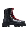 Ganni Cleated Mountain Boot In Dark Grey In Black