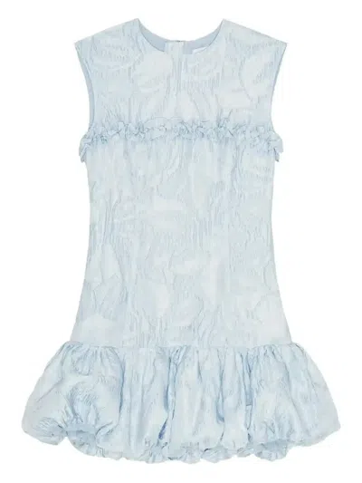 Ganni Cloqué Corset Mini Dress In Blue