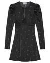 Ganni Floral Dress In Black