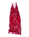 Ganni Sequin-embellished Midi Dress In Cherry