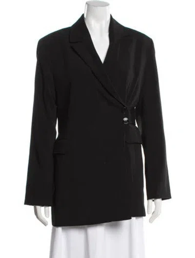 Pre-owned Ganni Coat In Black