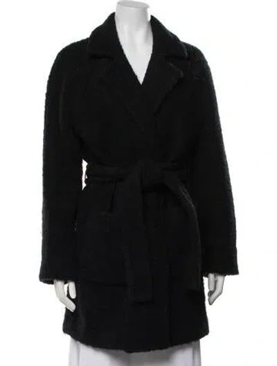 Pre-owned Ganni Coat In Black