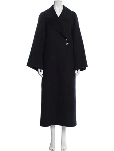 Pre-owned Ganni Coat In Blue