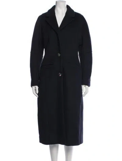 Pre-owned Ganni Coat In Blue