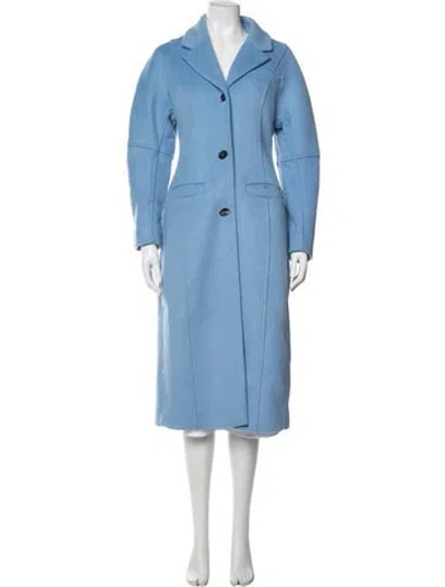 Pre-owned Ganni Coat In Blue