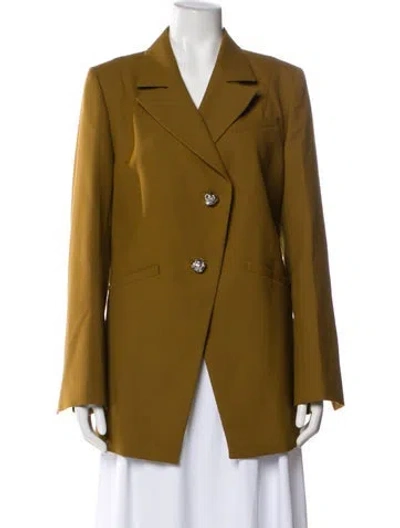 Pre-owned Ganni Coat In Brown