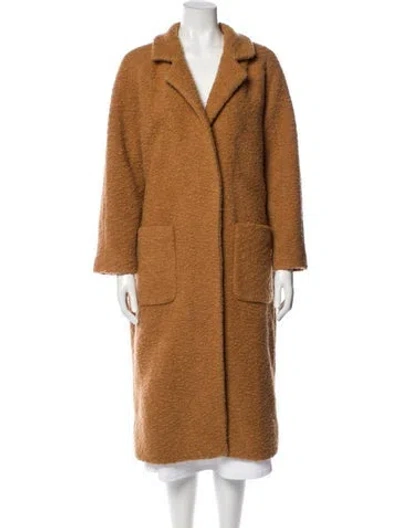 Pre-owned Ganni Coat In Brown