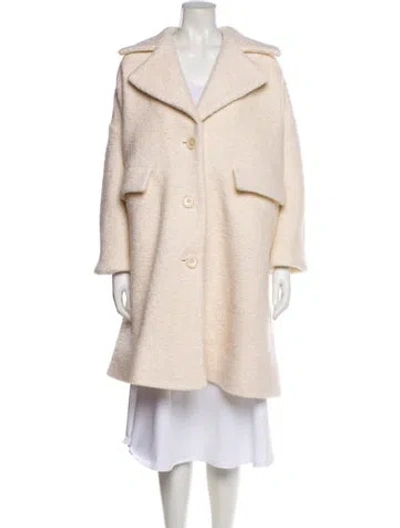 Pre-owned Ganni Coat In Neutral