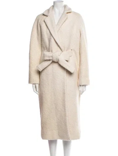 Pre-owned Ganni Coat In Neutral