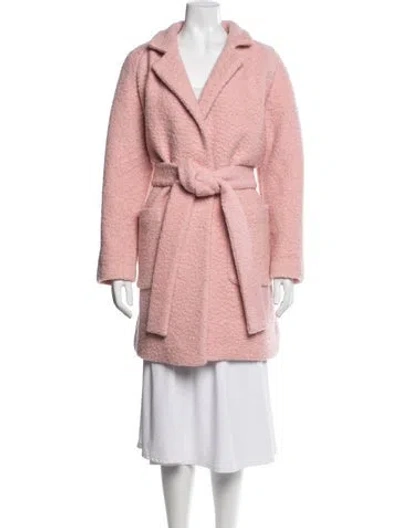 Pre-owned Ganni Coat In Pink