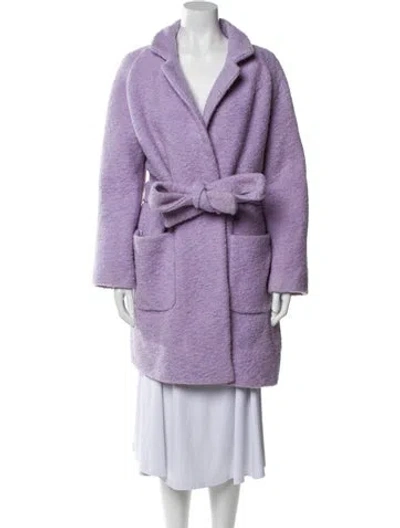 Pre-owned Ganni Coat In Purple