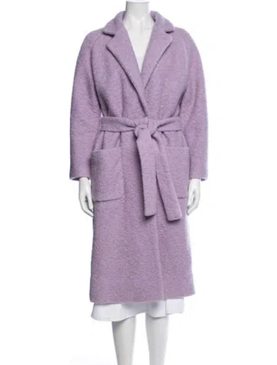Pre-owned Ganni Coat In Purple