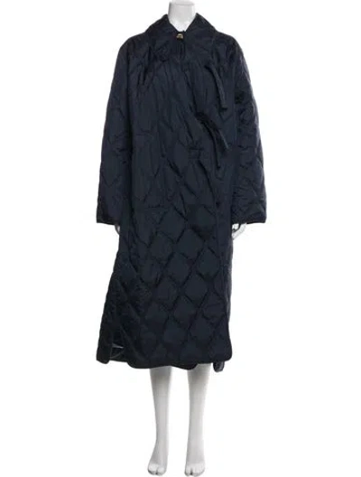 Pre-owned Ganni Coat W/ Tags In Blue