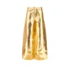 Ganni Coated Denim Pants In Gold