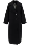 Ganni Long Bouclã© Coat For In Black