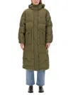 Ganni Doudoune Longue In Military Green