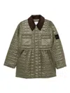 Ganni Women Recycled Nylon Quilted Jacket In Green