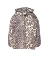 Ganni Leo Puffers Midi Style Down Jacket In Multicolour