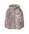 Ganni Leopard Print Down In Multicolour