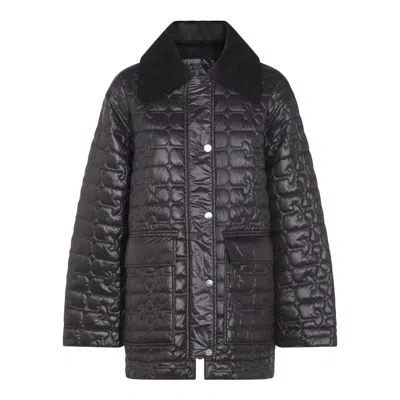 Ganni Coats Phantom In Black