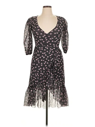 Pre-owned Ganni Cocktail Dress In Black
