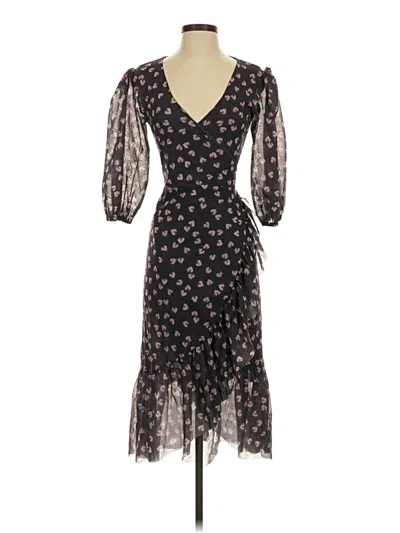 Pre-owned Ganni Cocktail Dress In Black