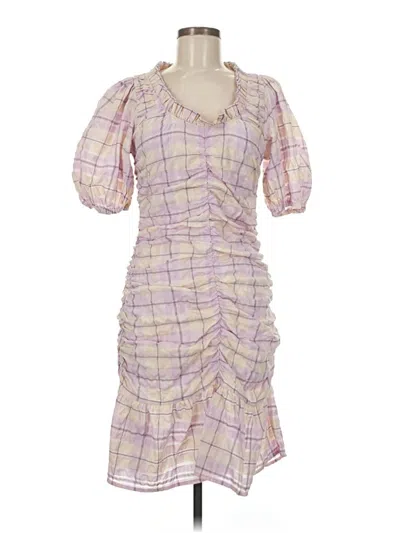 Pre-owned Ganni Cocktail Dress In Purple