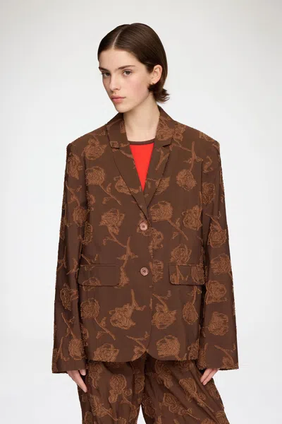 Ganni Cocoa Brown Blazer