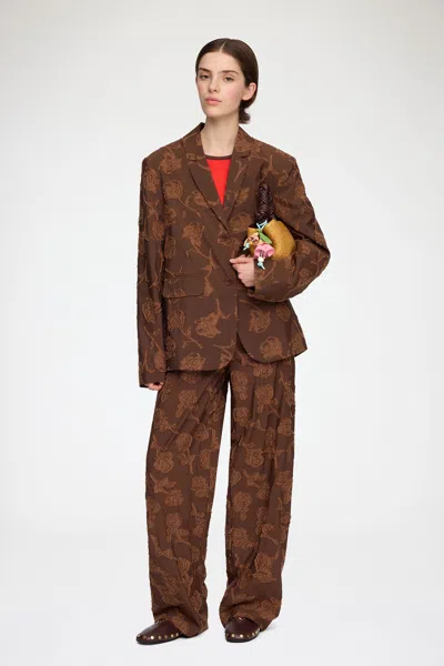 Ganni Cocoa Brown Trousers