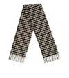 Ganni Coffee Check Scarf In Brown
