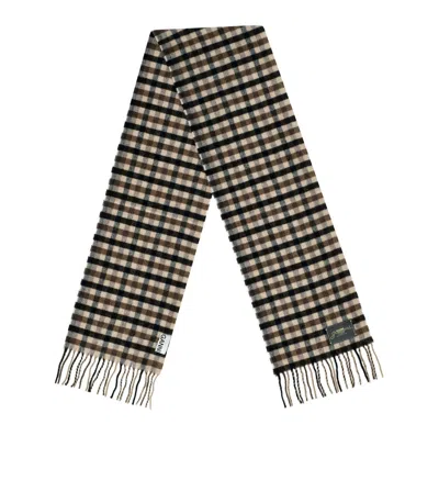 GANNI COFFEE CHECK SCARF