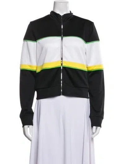 Pre-owned Ganni Colorblock Pattern Jacket W/ Tags In Black