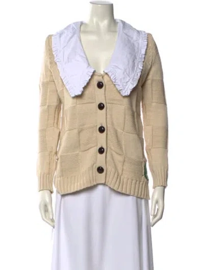 Pre-owned Ganni Colorblock Pattern Sweater In Neutral
