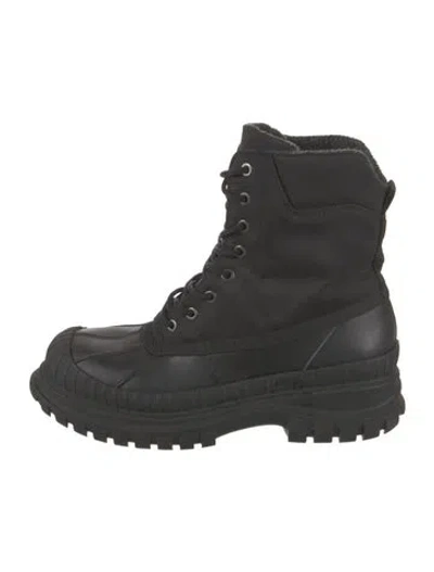 Pre-owned Ganni Combat Boots In Black