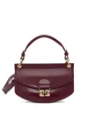 Ganni Compact Apog Tote Bag In Burgundy