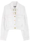 Ganni Denim Jacket Casual Jackets And Parka In White