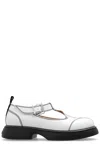 GANNI GANNI CONTRAST STITCH ROUND TOE FLAT SHOES