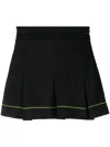 Ganni Pleated Miniskirt In Black