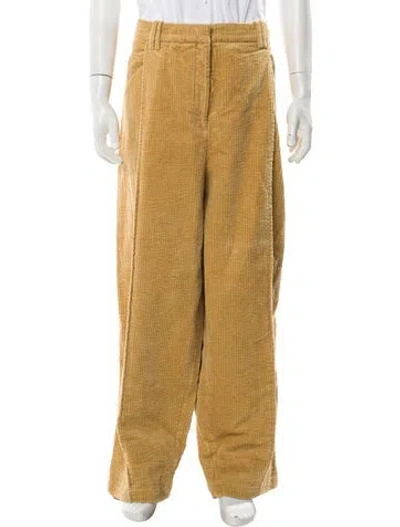 Pre-owned Ganni Corduroy Pants In Neutral