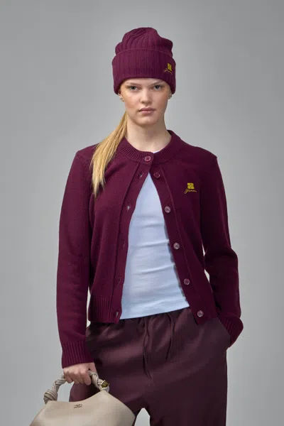 Ganni Core Future Wool Mix Cardigan In Multi