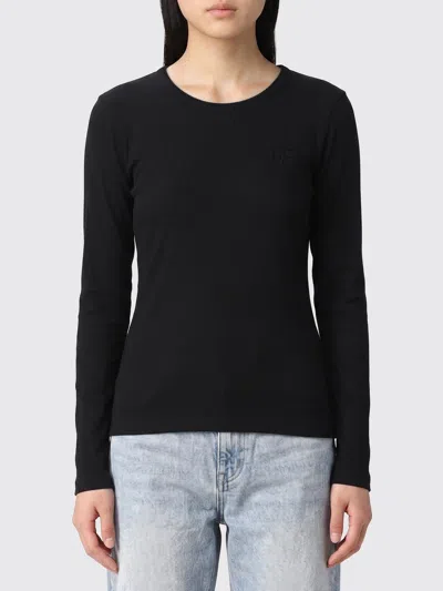 Ganni Cotton Crew Neck T-shirt In Gray