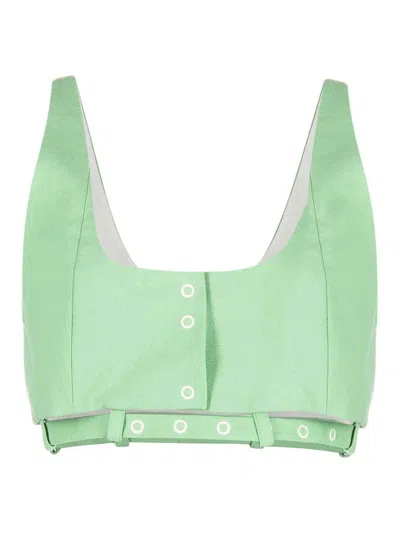 Ganni Peapod Organic Cotton Top In Multi