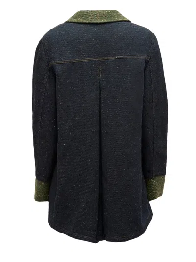 Ganni Cotton Denim Blazer In Blue