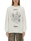 Ganni Re-cut Heavy Jersey Charm Long Sleeve T-shirt In White