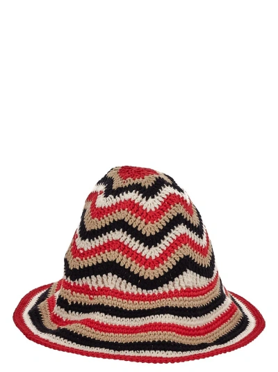 Ganni Cotton Hat In Multi