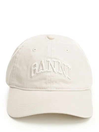 Ganni Cotton Hat Hats White