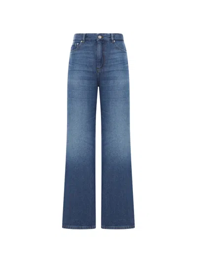 Ganni Women Izey Heavy Denim Jeans In Blue