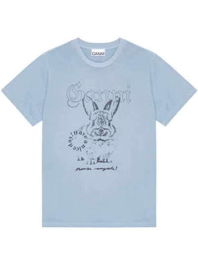 GANNI GANNI COTTON JERSEY T SHIRT